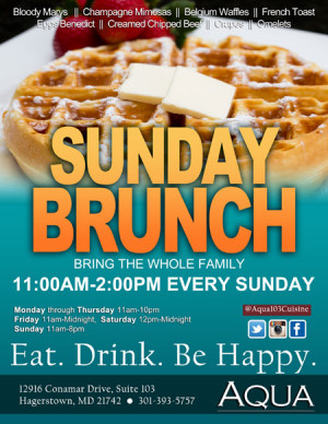 Main Menu Sunday Brunch Drinks