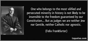 and persecuted minority in history is not likely to be insensible ...