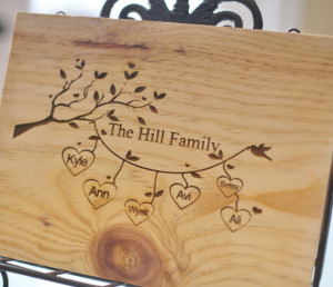 Personalized Cutting Board Family Names Custom Engraved Gift Under 30 ...