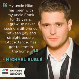 Michael Buble supports same-sex marriage