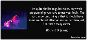 to guitar solos, only with programming you have to use your brain ...
