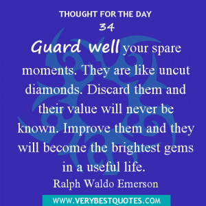 Thought For They Day - Spare moment quotes, time management quotes