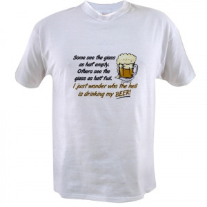 Half Empty Beer Value T-shirt