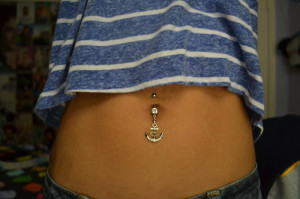 my best friend brittany got an anchor belly button ring for christmas ...