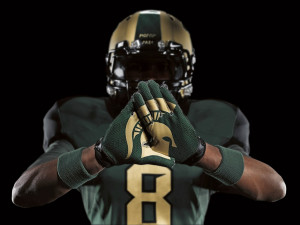 Here is the frontal view of the new MSU Nike Combat Uniform to be used ...