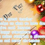 ... : Unique Merry Christmas And Happy New Year Messages For Teachers