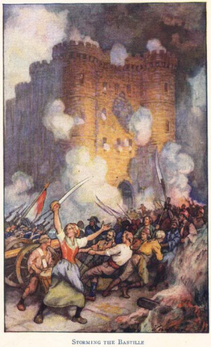 The storming of the Bastille. Paris, France, July 14, 1789.