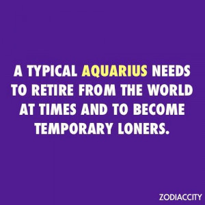 Aquarius being alone