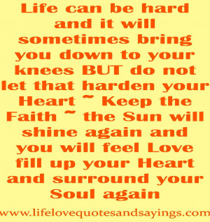 Motivational Quotes About Hard Life: Life Can Be Hard And It Will ...
