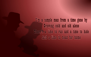 Simple Man - Elton John Song Lyric Quote in Text Image