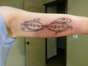 Infinity symbol tattoo. Book quote tattoo. John Green tattoo. The ...
