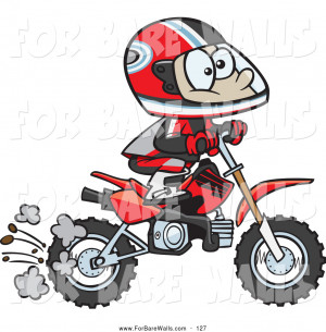 Cartoon Boy Riding Bike
