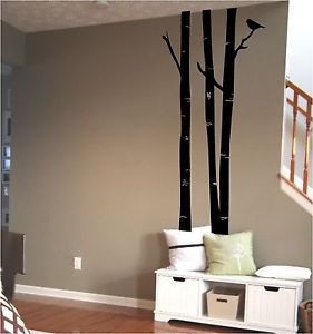 7ft-Tree-w-Perched-Bird-DIY-Removable-Vinyl-Quote-Wall-Stickers-Decal ...