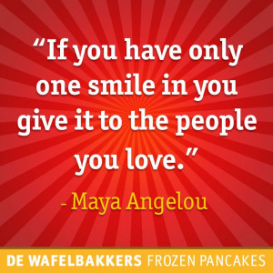 Smile! Maya Angelou #quote