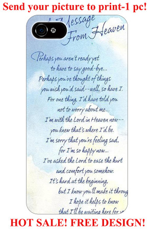 durable designer a message from heaven blue christian quote 5 5S 5C 4 ...