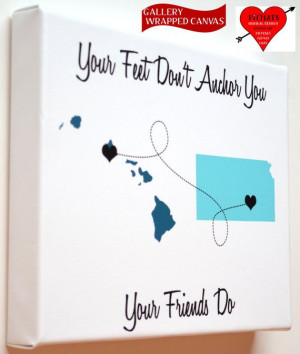 Map Gift: Going Away Present Best Friend Gift Ideas Most Popular Quote ...