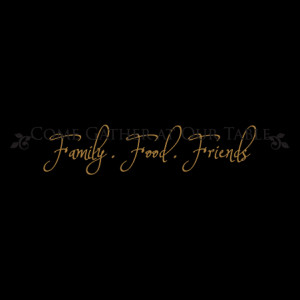come gather at our table food. family. friends wall quotes decal