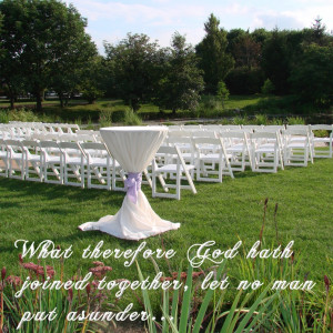 Wedding chairs with quote