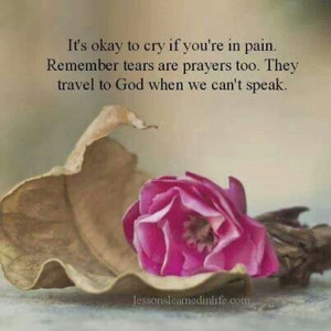 It's ok to cry.....