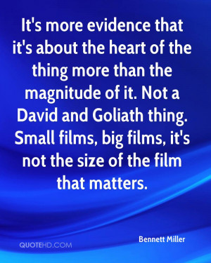 David And Goliath Thing Small Films Big Its Not The Size Of
