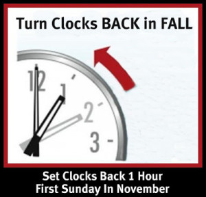 Clocks Go Back Tonight!