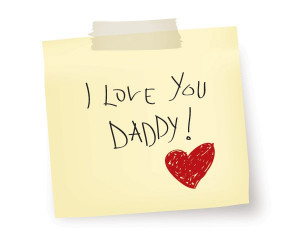 Love You Daddy Vector Graphic — fathers day, drawing, note