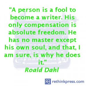 Roald Dahl on writing