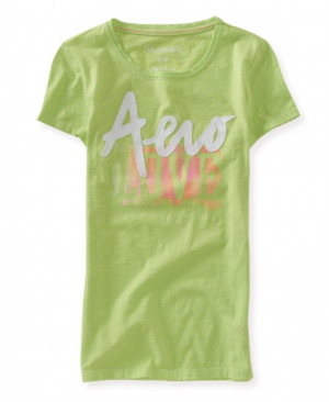 Areopostale lime green love tee