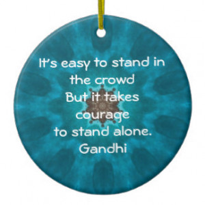 Gandhi Inspirational Quote Quotation About Courage Double-Sided ...