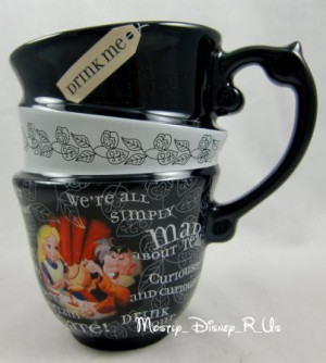 ... Parks Alice in Wonderland Drink Me Ceramic Coffee Mug Tea Cup Quotes