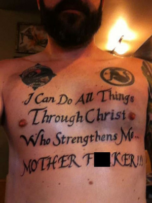 God Give Me Strength Quotes Tattoo I can do all things tattoo on