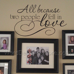 because two people wall decal remind everyone what happens when two ...