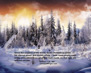 Recognizing God through His creation