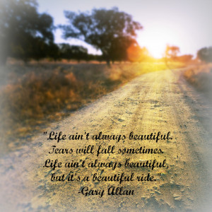 No, life ain’t always beautiful…but it’s a beautiful ride!