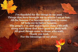 Giving Thanks For My Many Blessings