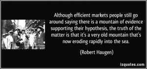 Although efficient markets people still go around saying there is a ...