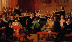 Calvinists Congregating to Compose a Christian Confession and Creed