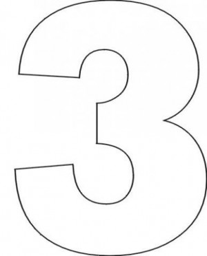 large stencil number 3