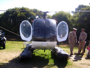 Photo 2. The PA-94 Schweizer of PNA seen from the front, with its ...