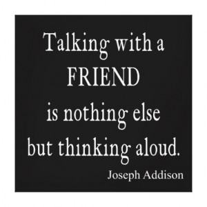 Vintage Addison Talking w Friend Friendship Quote Canvas Print
