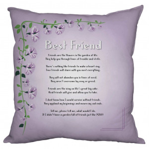 Best Friend Gift Present Friendship Poem Cushion