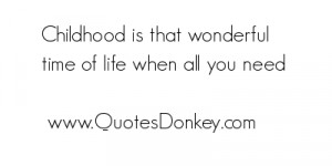 Childhood Quotes Famous quotes about 'Wonderful Childho