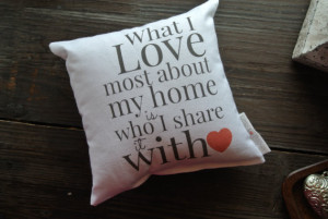 My Home Quote Mini Pillow, Little Love Pillow, Favorite quote Pillow ...