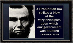 Abraham Lincoln Prohibition Quote
