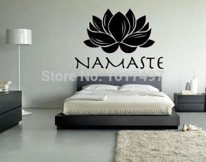 送料無料蓮namasteビニール壁デカールステッカー ...