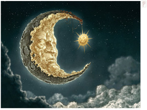 Moon and Sun by Papierpilot