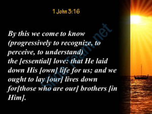 Our 1 John 3 16 Jesus Christ Laid Down Powerpoint Church Sermon ...
