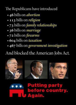 ... are told that the republican party is the party of small government