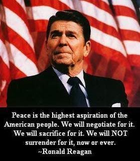Ronald Reagan Quote - We Will Not Surrender - America - Flag photo