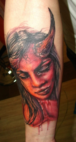 Devil Girl Rublev Tattoo